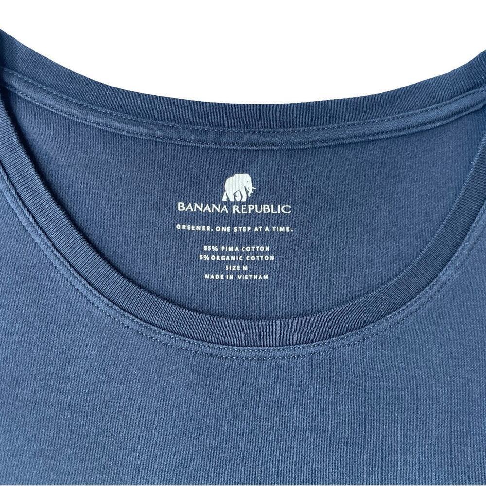 Banana Republic Black Fitted Scoop Neck Pima Cotton Tee Shirt – Medium - Picture 5 of 10